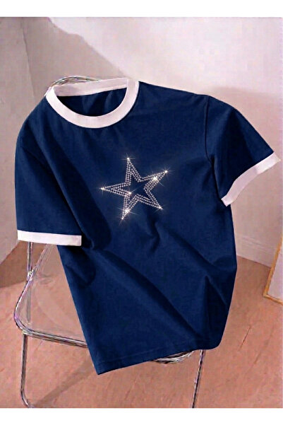 Mayer Butik Tricou unisex pentru bărbați/femei, cu imprimeu Star Stone, cu gu...