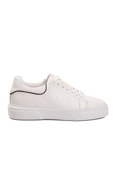 Aspor White Genuine Leather Men's Casual Shoes