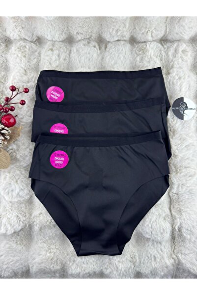 Dondeza Dikişsiz Beli Lastikli Lazer Kesim Yüksek Bel İz Belli Etmeyen Slip K...