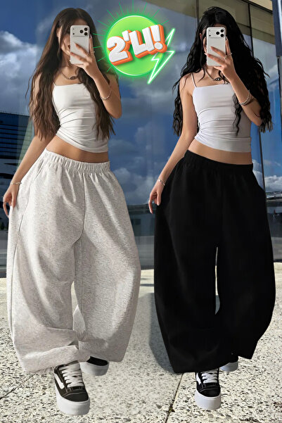 vladivosto Φαρδιά παντελόνια φόρμας με κορδόνι στο τελείωμα, άνετα, με φαρδιά...