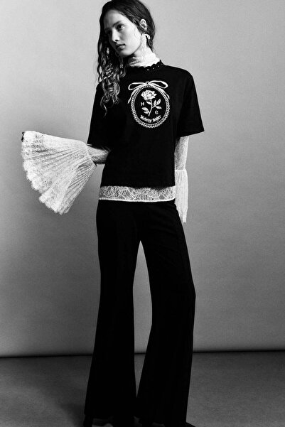 H&M Embroidery-detail T-shirt