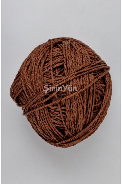 Şirin Yün Sarılmış Kağıt İp 100 Gram Koyu Bakır