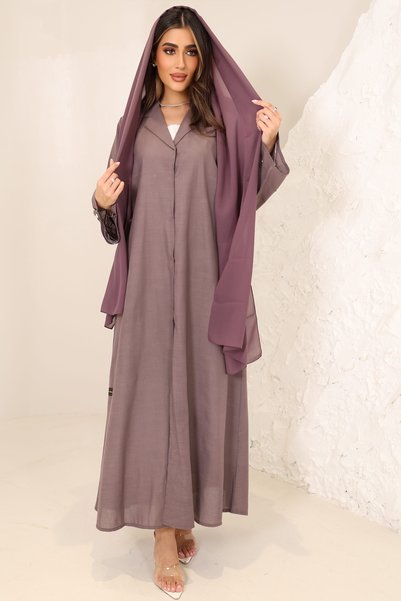 SAI ABAYA Luxury Linen Abaya with Thread Handwork Elegant & Minimal Design