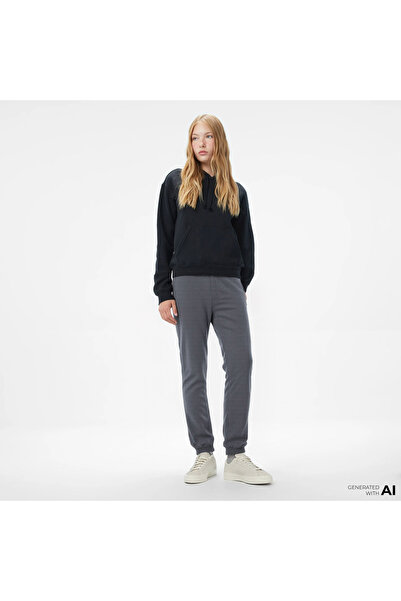 Lacoste Kadın Straight Fit Koyu Gri Eşofman Altı