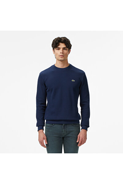 Lacoste Erkek Regular Fit Uzun Kollu Bisiklet Yaka Lacivert T-Shirt