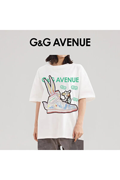 G&G AVENUE تي شيرت بأكمام قصيرة للجنسين مع رسومات كرتونية على شكل حذاء رياضي ...