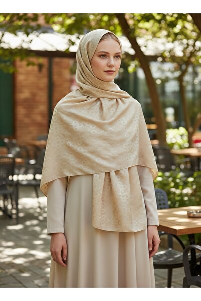 Modakaşmir Silky Jacquard Series Bubble Pattern Shawl - İğde
