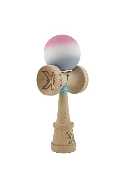 Cyrax Kendama X Original, Șnur 62/65 cm Gradient Roz/Alb/Gri