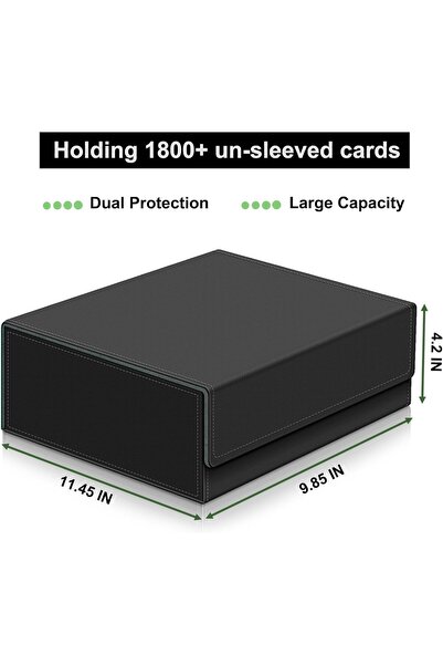 Arabest Card Deck Case,1800+ Sleeved Cards,Leather Magnetic Closure for Tradi...
