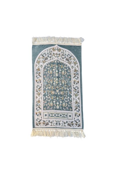 KAWSAR Luxury Soft Prayer Mat Floral Design Non-Slip Seccade Carpet
