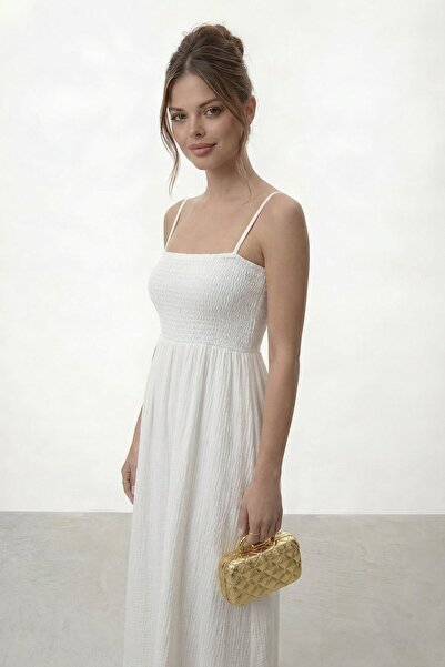 VAGGON Φόρεμα μίντι με τιράντες και διακοσμητικές λεπτομέρειες