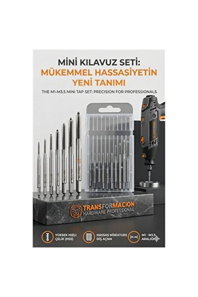 ModaCar Dieter Wolff Series |   10-Piece Hss Cobalt Micro Tap Set (M1-M3.5) 7...
