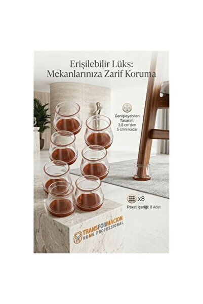 Marsilyan Σετ 8 τεμαχίων προστατευτικών ποδιών καρέκλας με αθόρυβη τσόχα και ...