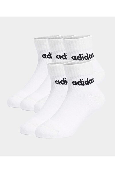 adidas Linear Pack Of 5 Ankle Length Socks - White