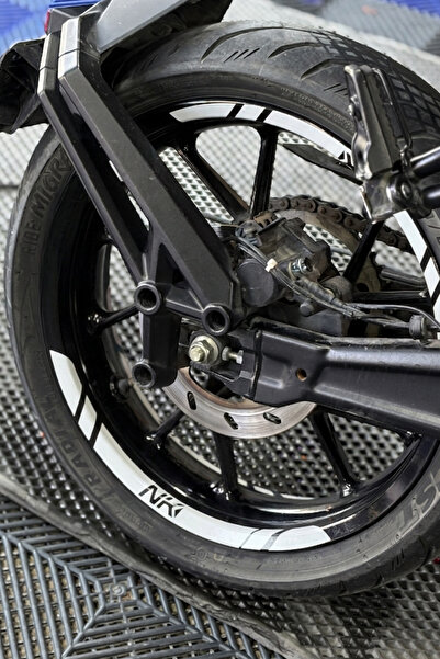 Banxtre CFMOTO NK 250-450 için Uyumlu NK Logolu Jant Şeridi Sticker Seti (8 P...
