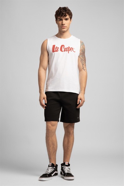 Lee Cooper Мъжки памучни шорти Luc, черни