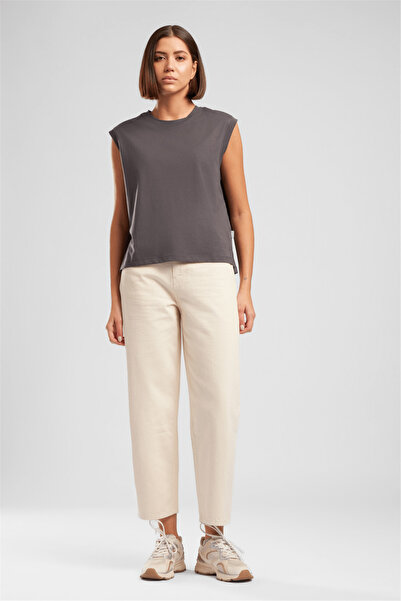 Lee Cooper Γυναικείο βαμβακερό παντελόνι Megan σε λευκό χρώμα