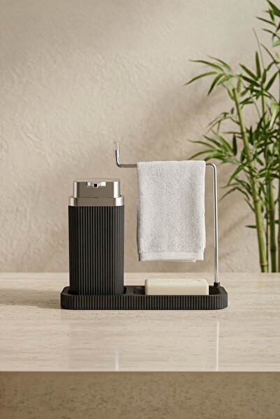 Kitchen Life Τετράγωνος οργανωτής νιπτήρα Mina Μαύρος