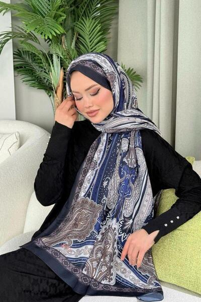 Şulemoda Giyim Σάλι με σχέδιο λαγουδάκι σε σκούρο μπλε