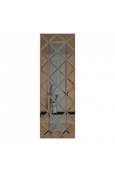 POTRO Beveled Mirror Panel 750 x 2250 Grey with Bronze Perimeter