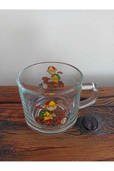 Hureggo Vintage Cookie Jar and Caillou Original Glass Cup with Handle & 7 cm