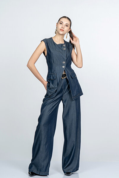 MissVina Trend Denim - Σετ Τζιν Γιλέκο και Παντελόνι 1308