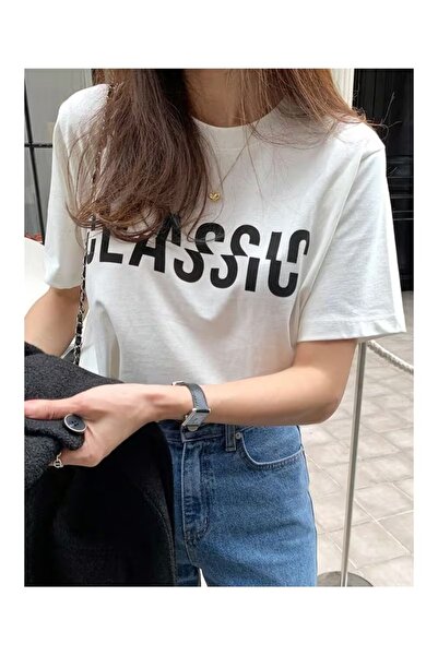 ZİYMO Κλασικό γυναικείο μπλουζάκι με στάμπα