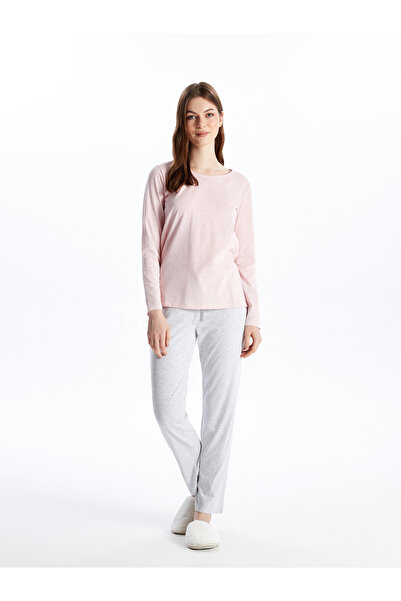 LC Waikiki Crew Neck Polka Dot Long Sleeve Women's Pyjamas Set