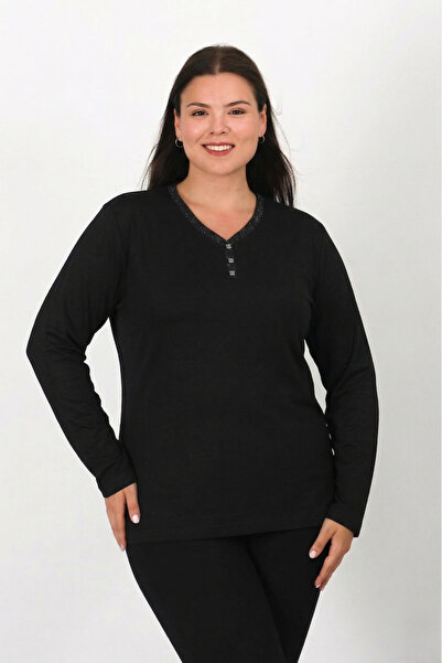 Lanze Υψηλής ποιότητας βαμβακερή χτενισμένη μπλούζα με ελαστική λαιμόκοψη V 405