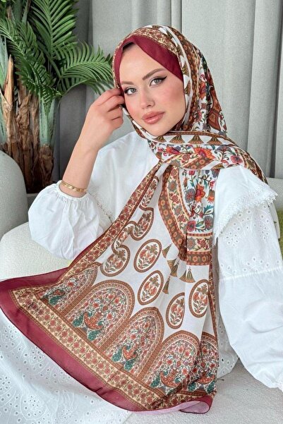 Şulemoda Giyim Μασσαλία Ψηφιακό Σάλι Βουργουνδίας