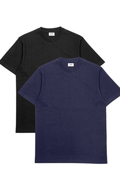 pandy Σετ 2 μπλουζών Oversize Basic με λαιμόκοψη ποδηλάτου