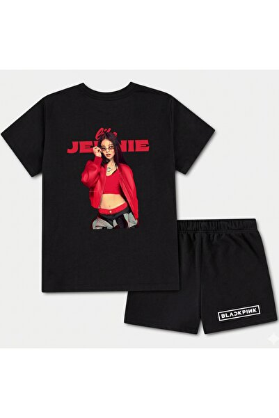 SVART WEAR مجموعة شورتات Jennie BlackPink K-Pop للجنسين مصنوعة من القطن بنسبة...