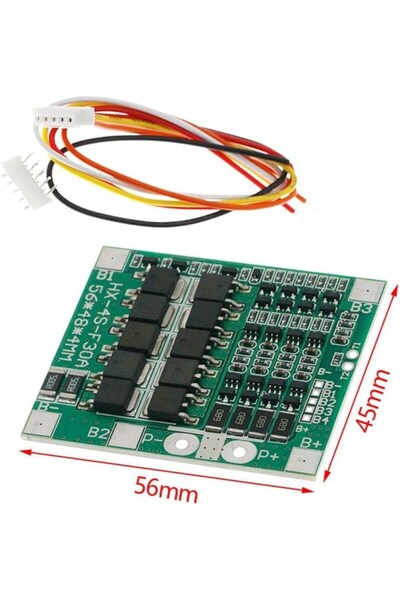 EmAyCenter 4S 30A LiFePO4 BMS Balanslı Batarya Koruma ve Şarj Devre Kartı 3.2...