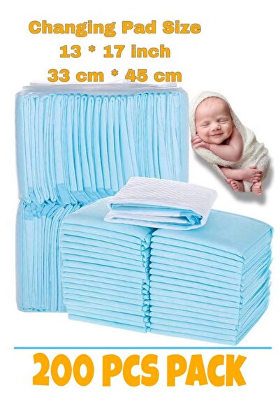 Timoo 200 Pcs Samll Disposable Baby Diaper Changing Pad 33x45 cm Leak-Proof C...