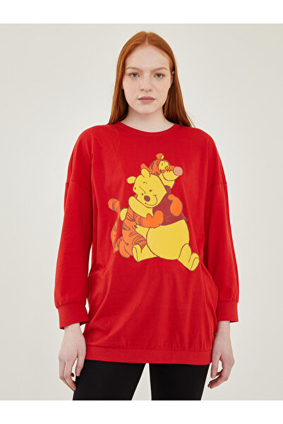 LC Waikiki Crew Neck Winnie the Pooh Printed Long Sleeve Women's Pyjama Set