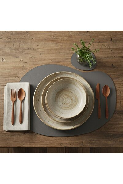 Grand Fine Art 2 Ατόμων 4 Τεμάχια Δερμάτινο Αμερικάνικο Σερβίτσιο 30Χ44 εκ.-Ε...