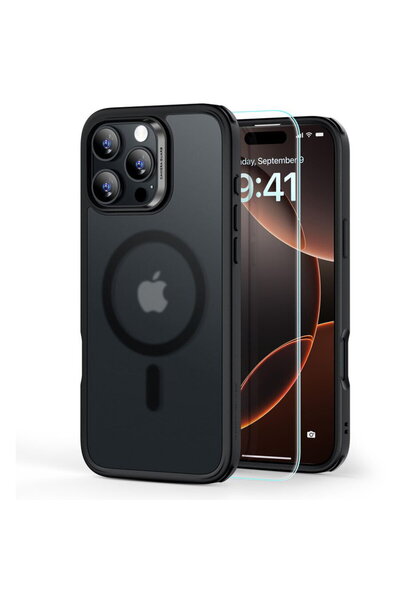 ESR Husă pentru iPhone 16 Pro Max + Folie - Classic Hybrid HaloLock - Negru Mat