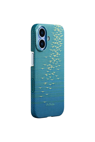 PITAKA Husa pentru iPhone 17 Glints of Gold, Ultra-Slim, Albastru