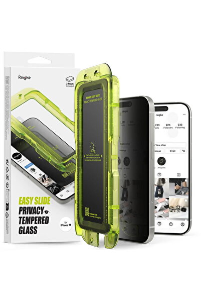 Ringke Folie de confidențialitate EASY SLIDE, pachet de 2, pentru iPhone 17