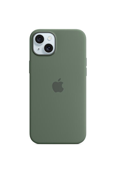 Apple Silicone Case with MagSafe pentru iPhone 15 Plus, Cypress