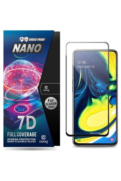 Crong Sticlă flexibilă 7D Nano - Sticlă hibridă 9H pentru ecranul complet Sam...
