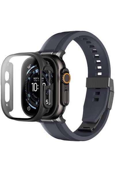 Amazingthing Protector de ecran din sticlă Radix cu carcasă pentru Apple Watc...