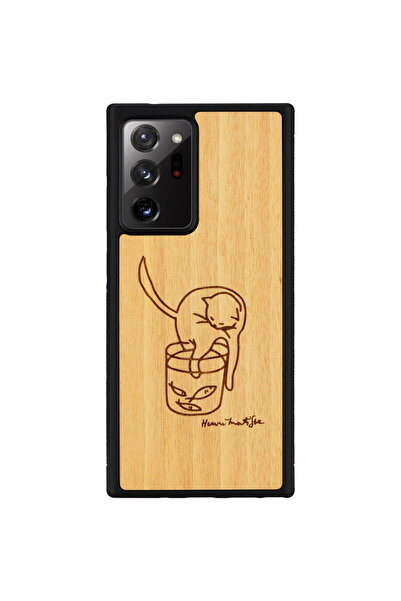 Other Husă MAN&WOOD pentru Galaxy Note 20 Ultra pisică cu pește
