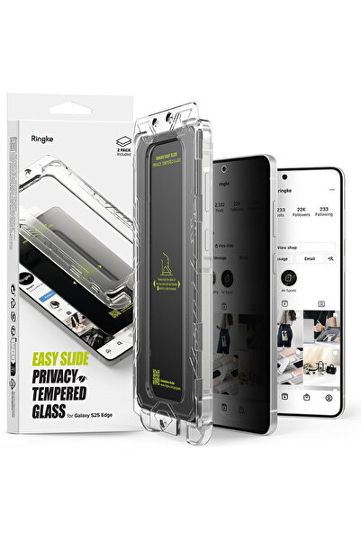 Ringke Husa Easy Slide, pachet de 2, sticlДѓ securizatДѓ pentru Galaxy S25 Ed...