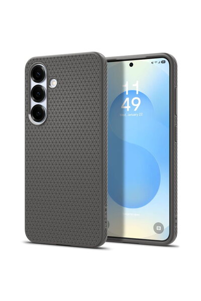 Spigen Husă pentru Samsung Galaxy S25 - Liquid Air - Gri Marmură