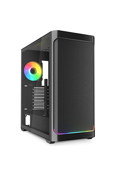 SHARKOON Mid Tower Without power supply AK4W RGB Strip Black