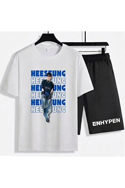 SVART WEAR Heeseung Enhypen K-Pop شورت قطني 100% للجنسين - طقم تي شيرت سفلي و...