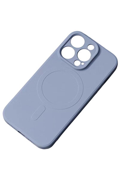 Hurtel Husă de silicon compatibilă MagSafe pentru iPhone 15 Plus - Gri