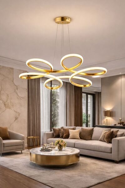 Harnelli 3 Renk Yanabilen Modern Ledli Avize