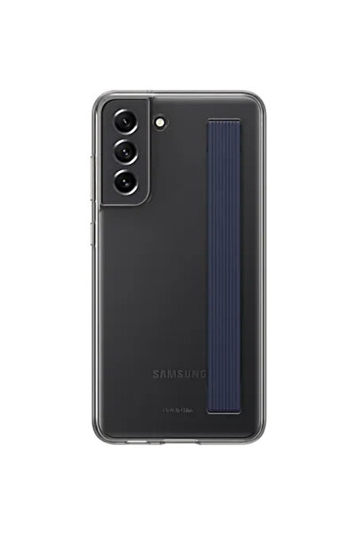 Samsung S21 FE Clear Strap Cover Dark Gray